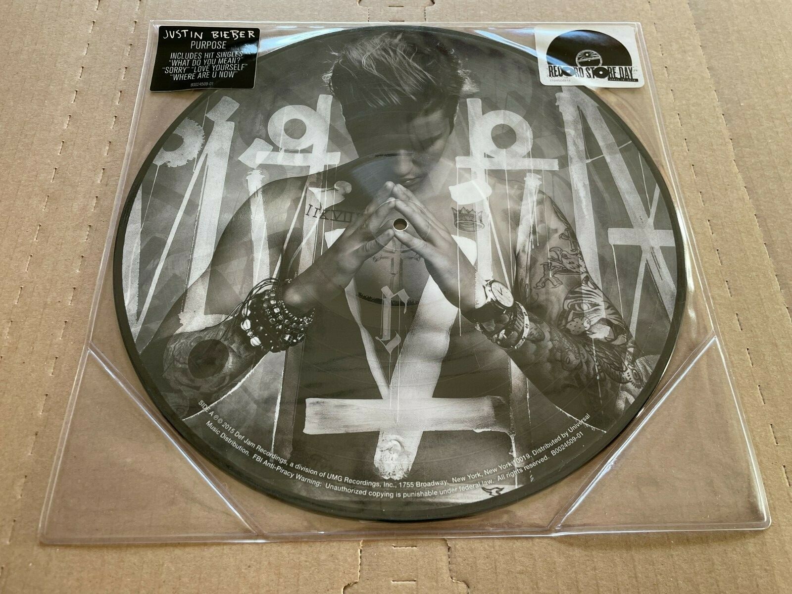 NEW SUPER RARE Justin Bieber - Purpose PICTURE DISC Vinyl LP
