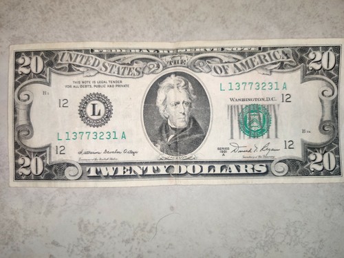 $20 dollar bill Serial # L13773231A San Francisco Bank | eBay