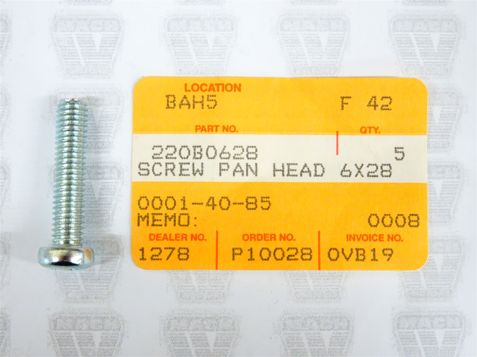 Kawasaki NOS NEW 220B0628 Pan Head Screw 6x28 Z1 W1 W2 S1 S2 S3 KH