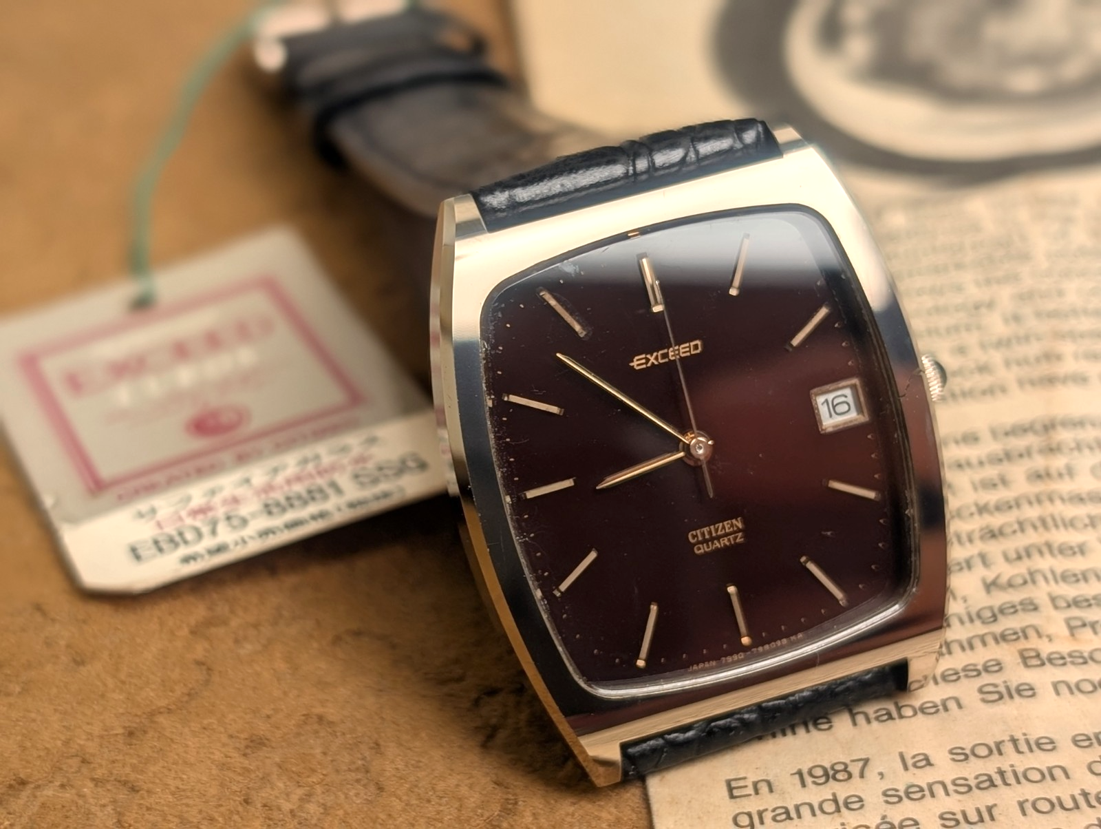 Vintage 1980's Citizen Exceed Ref.4-796217 Cal.2930 Date Tank