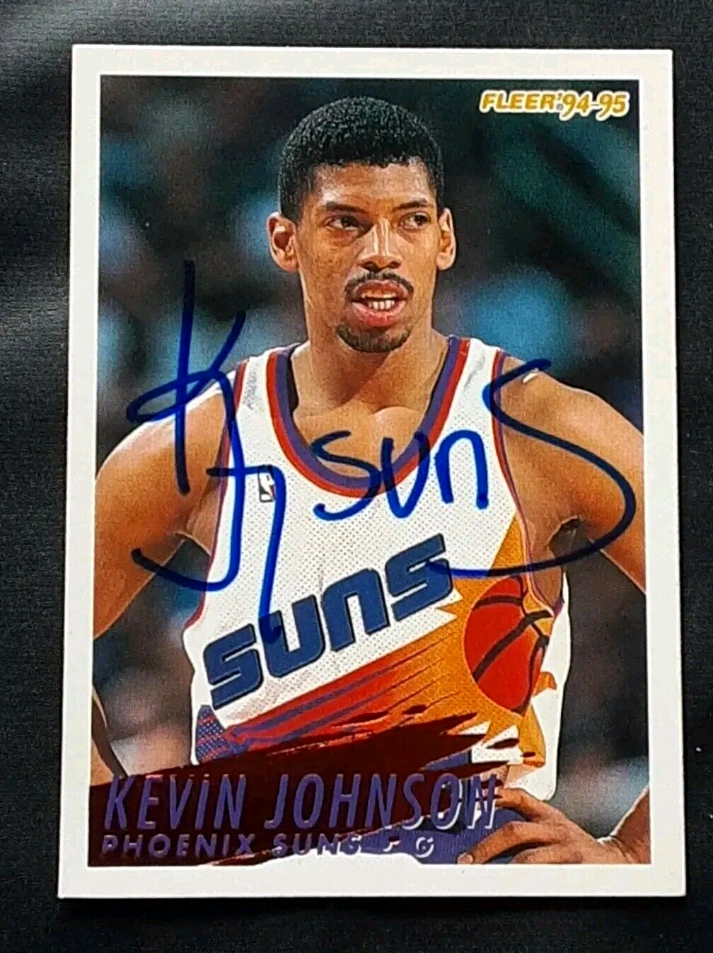 KEVIN JOHNSON KJ PHOENIX SUNS PG AUTOGRAPHED SIGNED 1995 FLEER