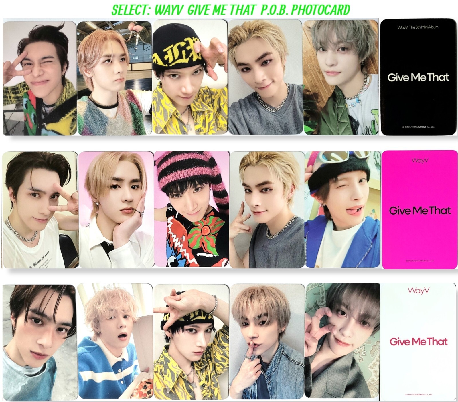 WAYV GIVE ME THAT PREORDER BENEFIT PHOTOCARDS (select) KPOPPINUSA
