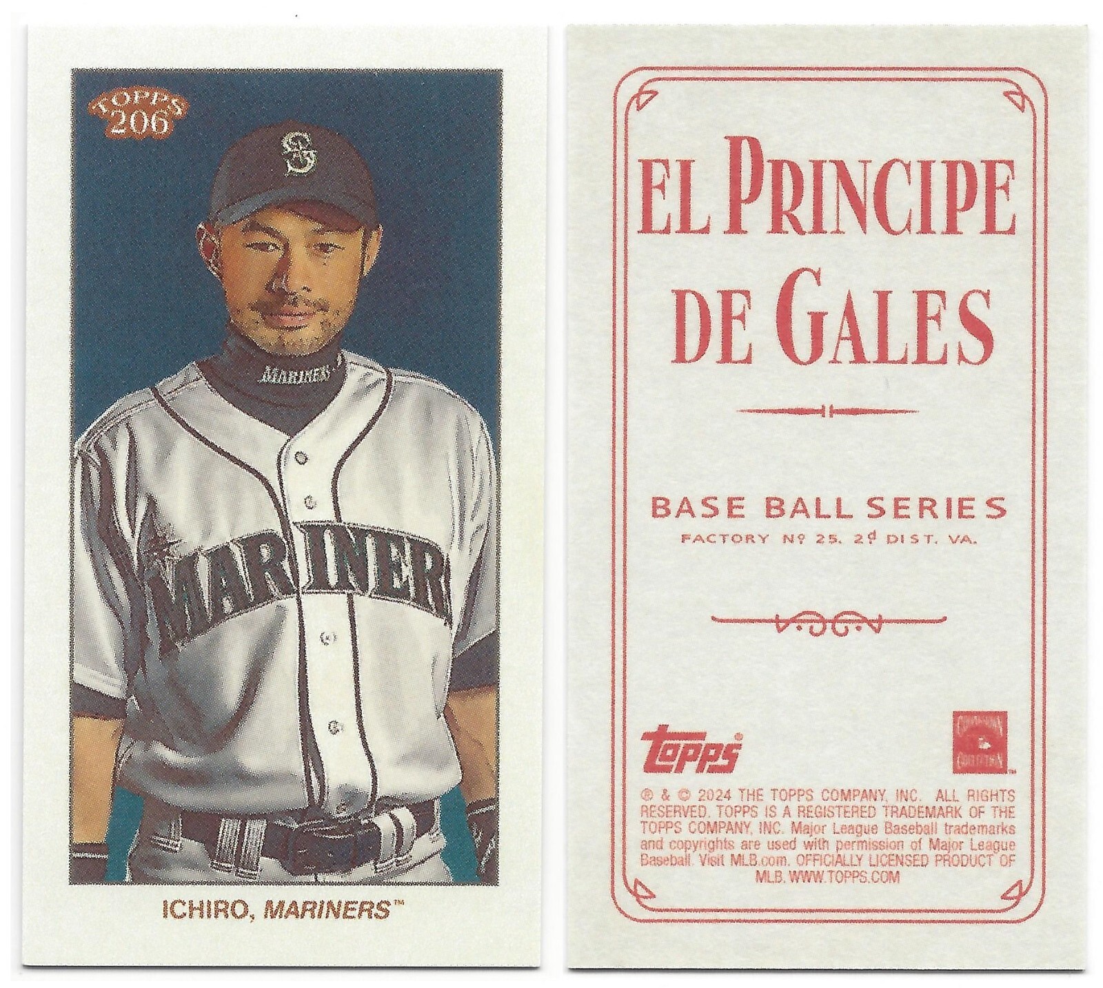 2024 Topps 206 Ichiro Suzuki Seattle Mariners El Principe de Gales