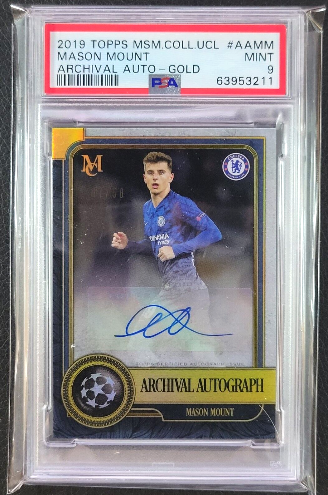2019-20 Topps Museum Mason Mount RC Archival Auto Autograph Gold