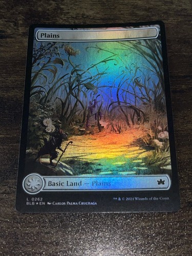 Plains 0262 Foil Full Art Bloomburrow BLB MTG Magic The Gathering