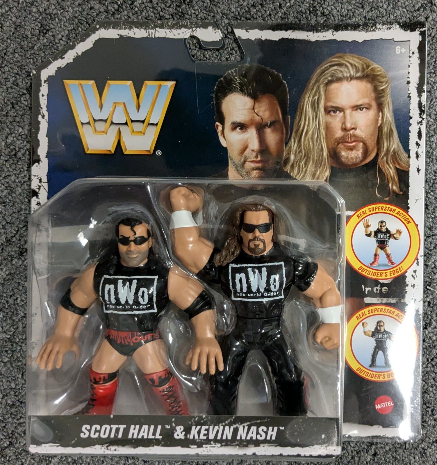 WCW NWO Mattel Retro Scott Hall Kevin Nash Action Figures WWE Set