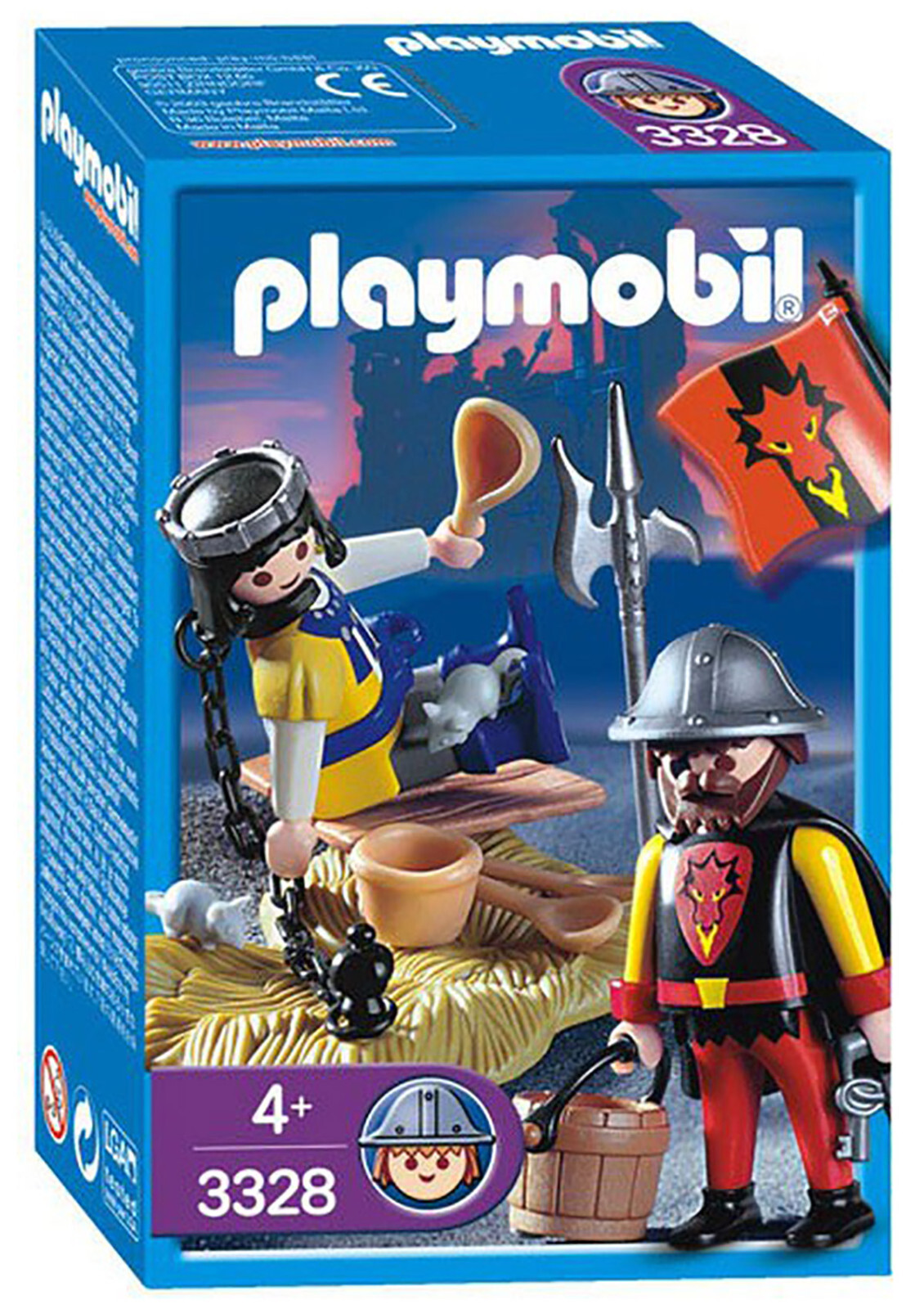 PLAYMOBIL 3328 Prisoner and Red Dragon Guard Knight King Captive