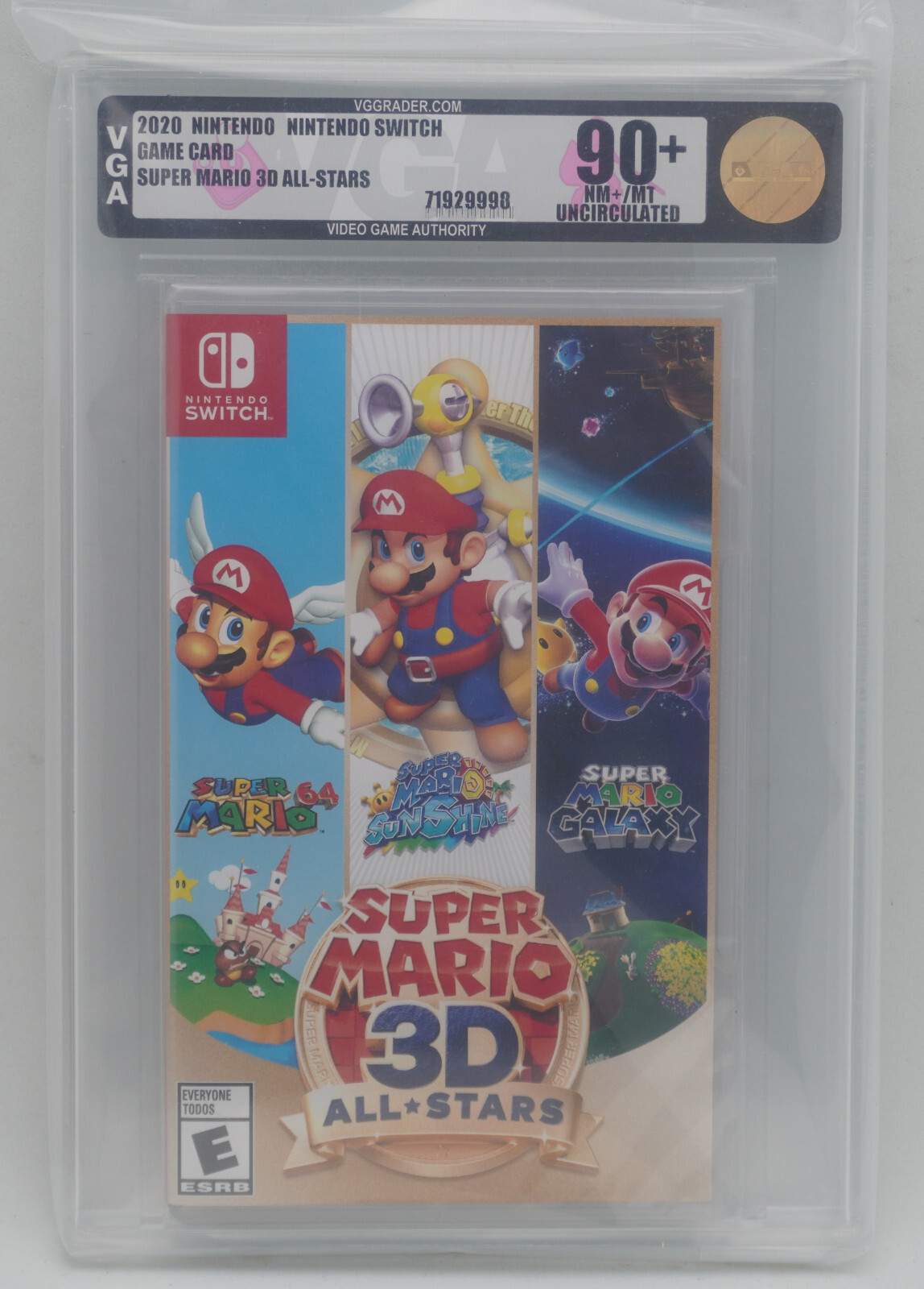 Nintendo Switch Super Mario 3D All-Stars VGA 90+ Nm/Mint Gold