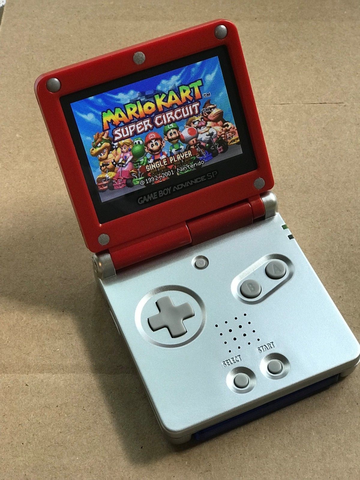 Nintendo Game Boy Advance GBA SP Mario Red Silver System | Region