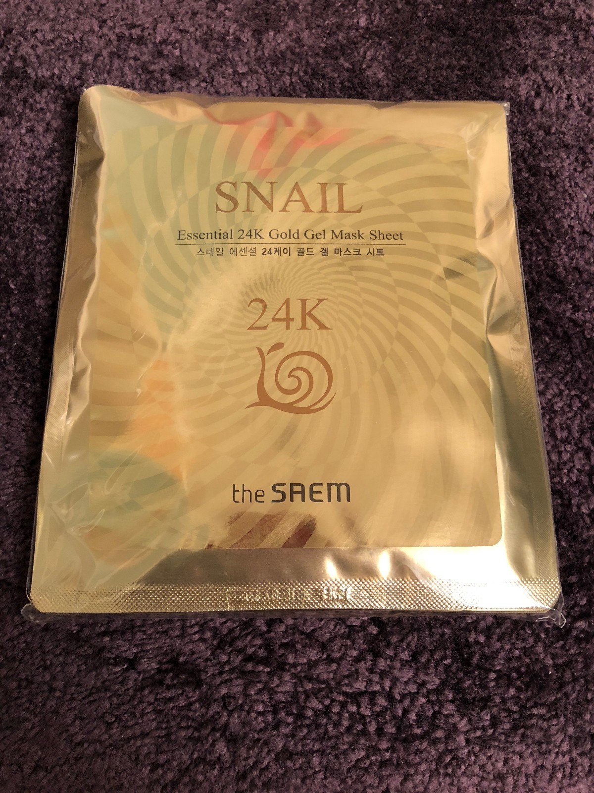 the SAEM] Essential 24K Gold Gel Snail Face Mask - 3 Sheets
