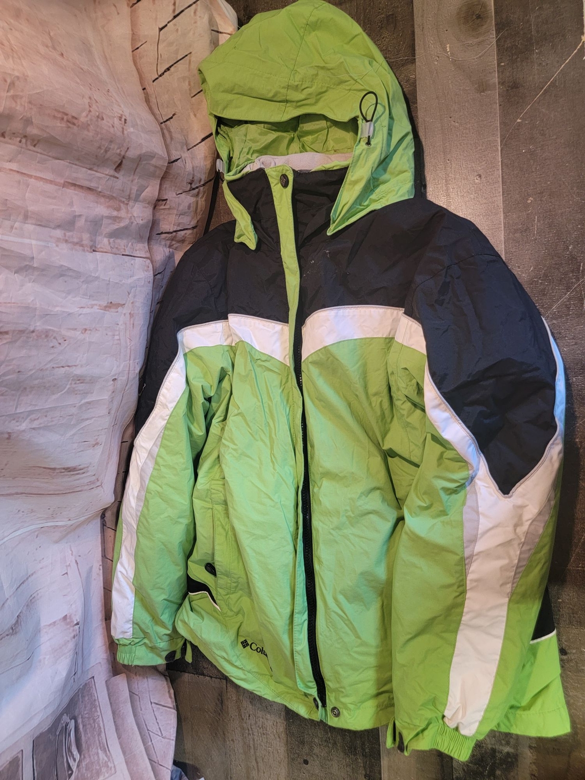 Columbia medium women lime green winter coat 2 in 1 jacket | eBay