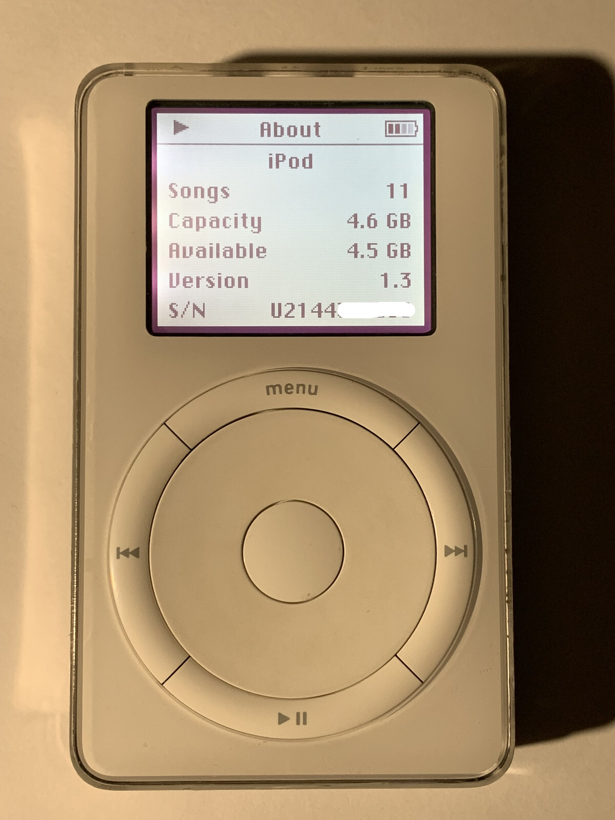the Oldest S/N? Apple iPod Classic 1st Gen (5GB) M8541 New Battery