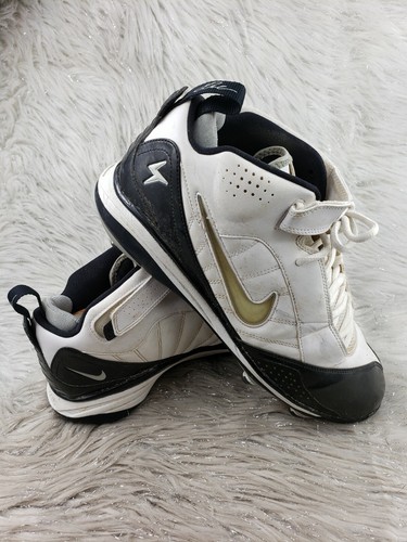 NIKE 319007-101 Football Cleats White Black Ladainian Tomlinson Sz