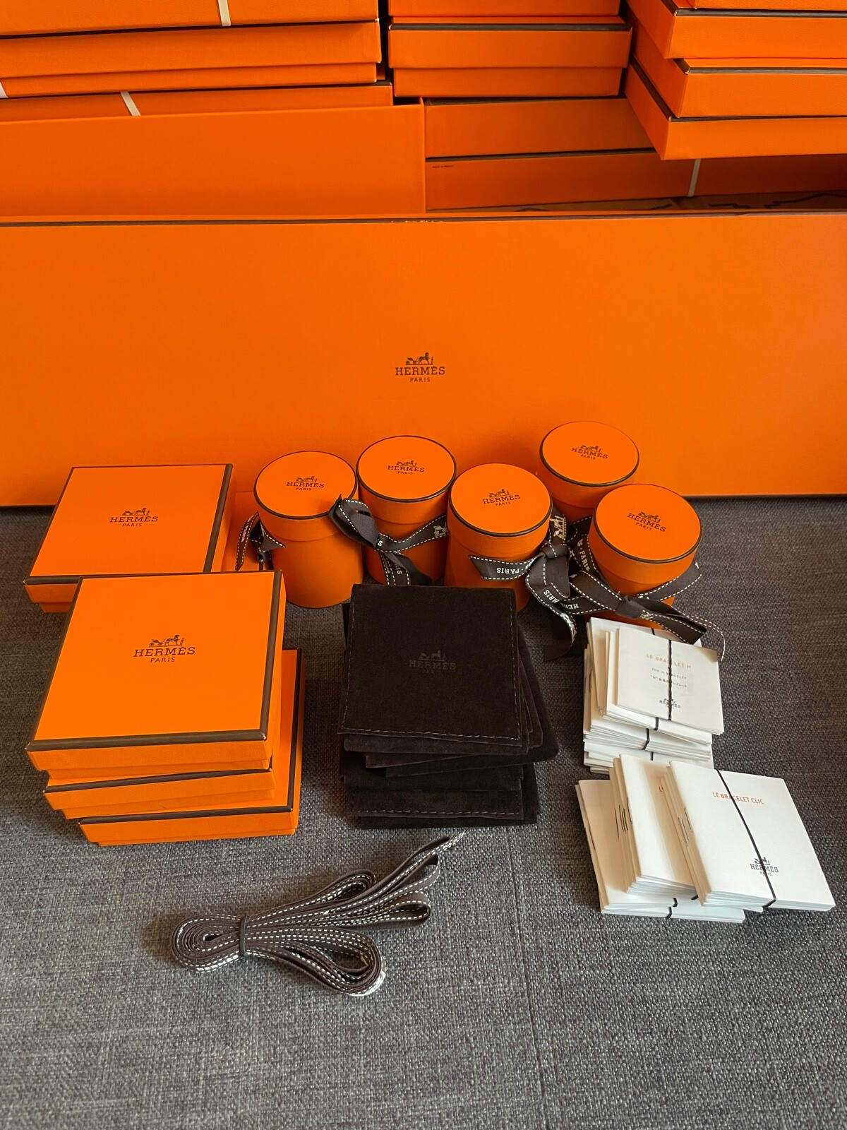 HERMES Jewelry Gift Box | Velvet Pouch | 100% AUTHENTIC | Bracelet