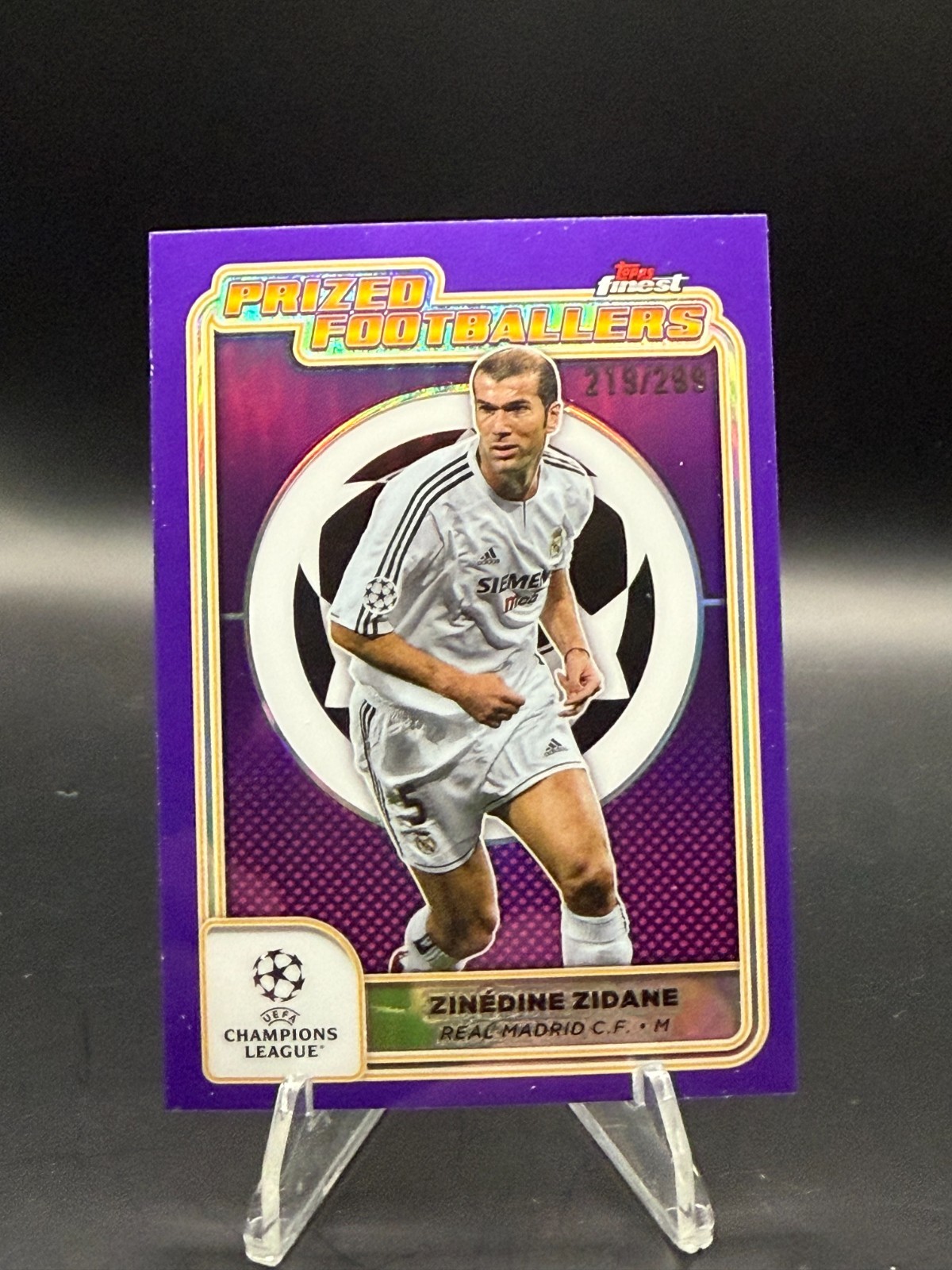 2024-25 Topps Finest UEFA UCC Zinedine Zidane Prized Footballer