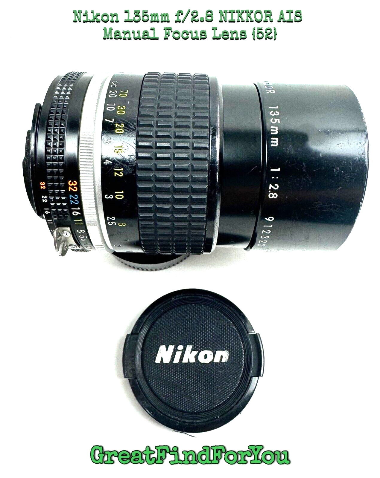 Nikon 135mm f/2.8 NIKKOR AIS Manual Focus Lens {52} | eBay