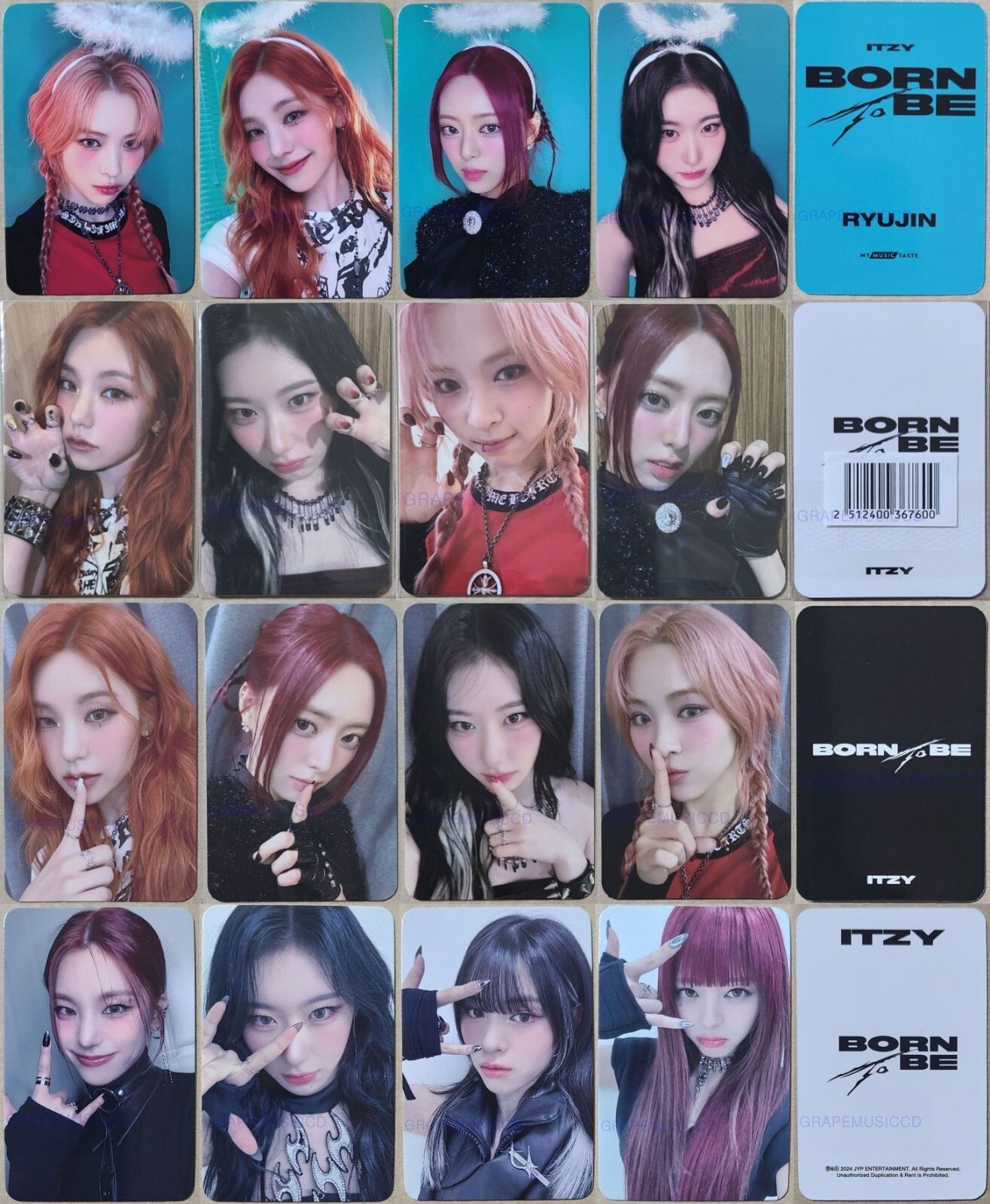 ITZY BORN TO BE OFFICIAL SOUNDWAVE JYP YES24 MMT POB PHOTO CARD