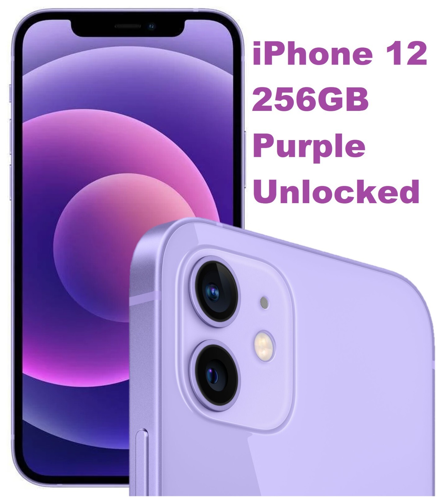 Apple iPhone 12 256GB Purple Unlocked Smartphone | eBay