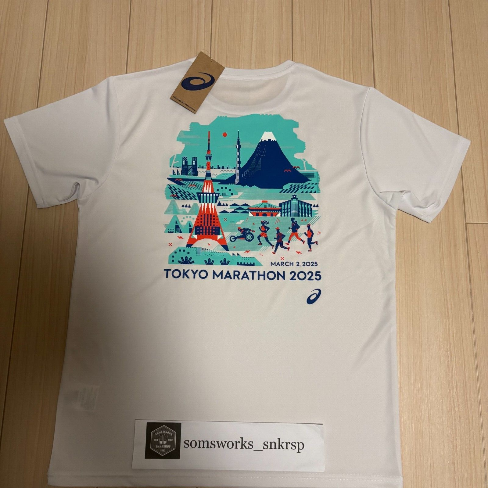 ASICS Tokyo Marathon 2025 Limited T-Shirt Pixel Art White 2013A504