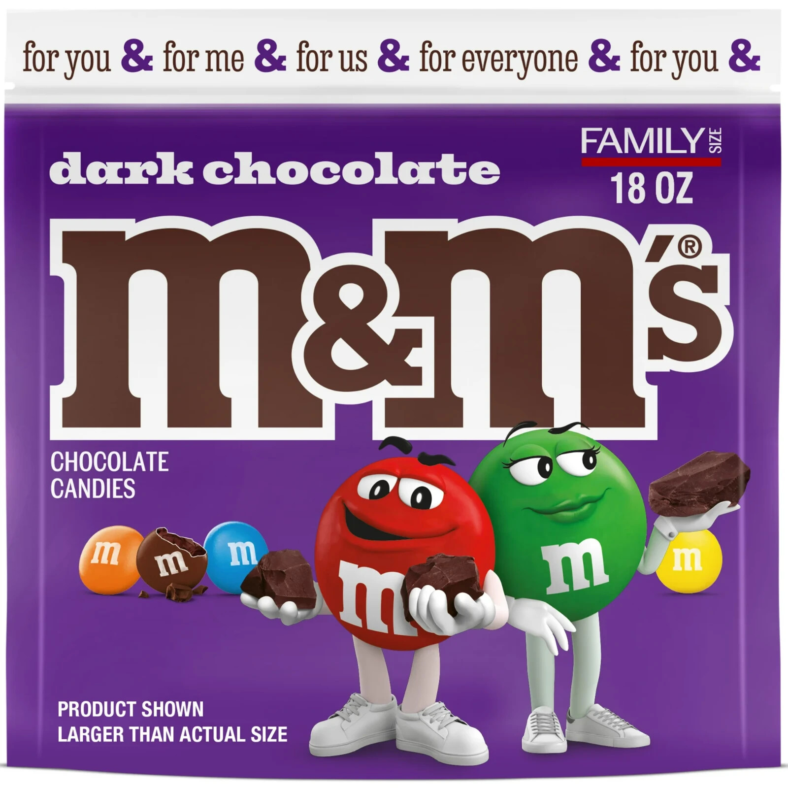 NEW Sealed Dark Chocolate M&M's Family Size 18.0 oz Bag | eBay