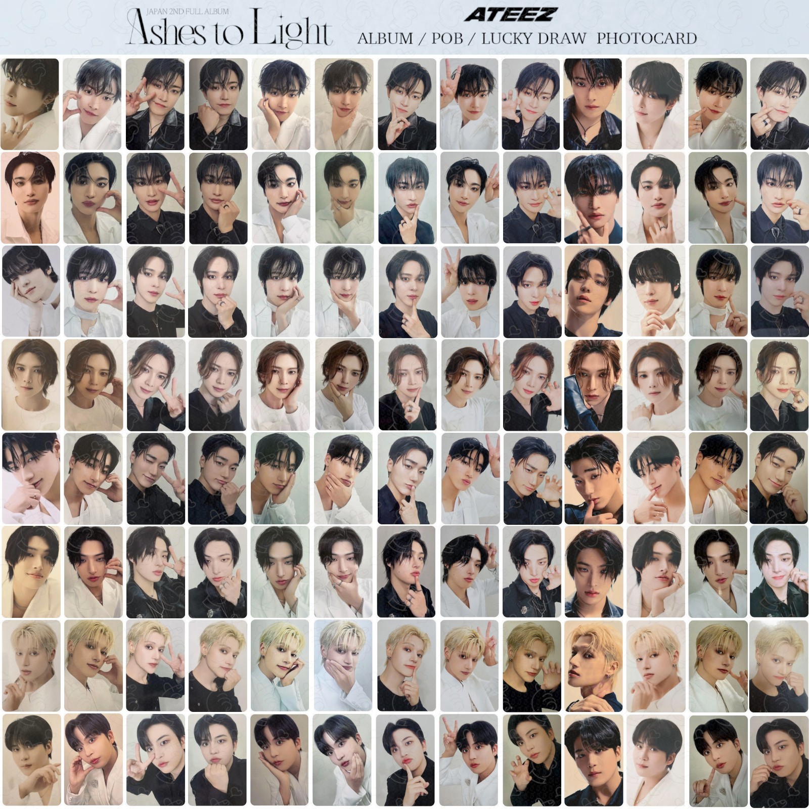 ATEEZ Ashes to Light ALBUM POB LUCKY DRAW PHOTOCARD JAPAN JPFC UMS