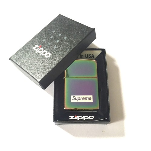 Glow in the dark SUPREME Zippo Lighter Box Logo SS20 AUTHENTIC