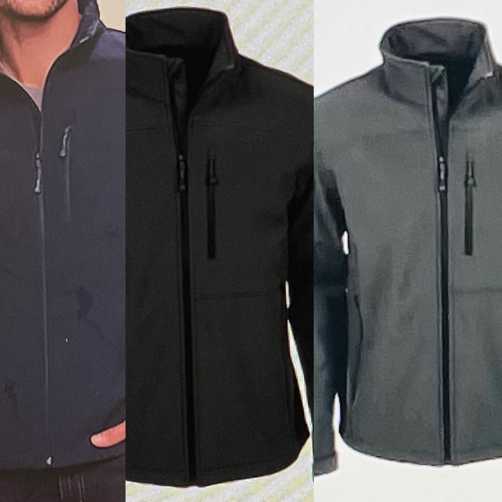 ZX Zeroxposur Men's Jacket Soft Shell Fleece Lined Full Zip Polo