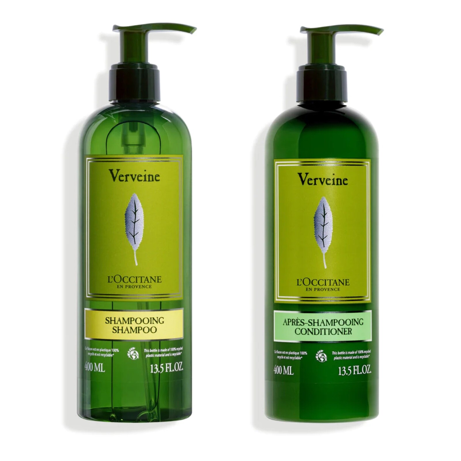 L'Occitane Verbena Shampoo & Conditioner 400ml/13.5oz Jumbo Set of