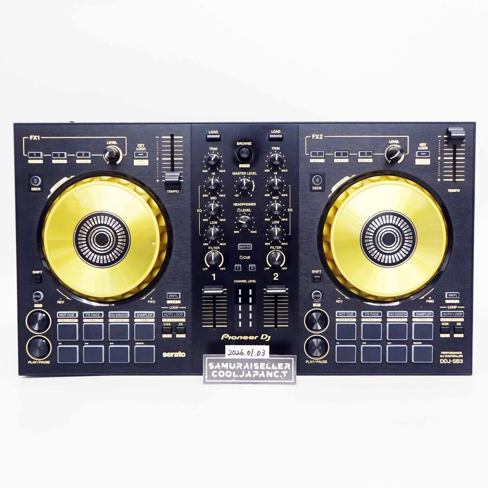 Pioneer DDJ-SB3 DJ Controller Gold 2021 Limited DDJSB3N DDJ-SB3-N