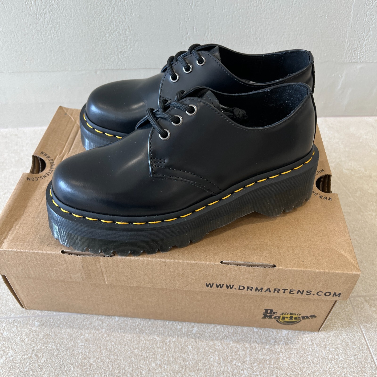 Dr. Martens 1461 Quad Lather Shoes Black 25567001 UK5 # In Hand | eBay