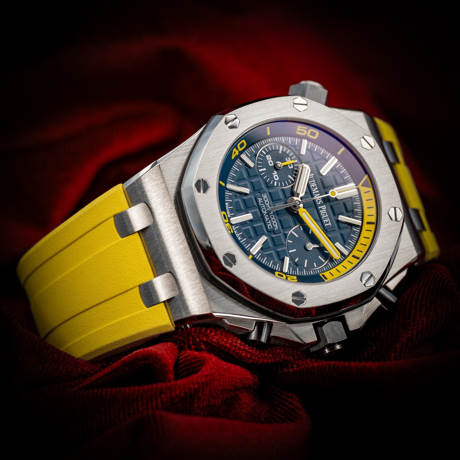Audemars Piguet Royal Oak Offshore Diver Yellow Blue Chrono