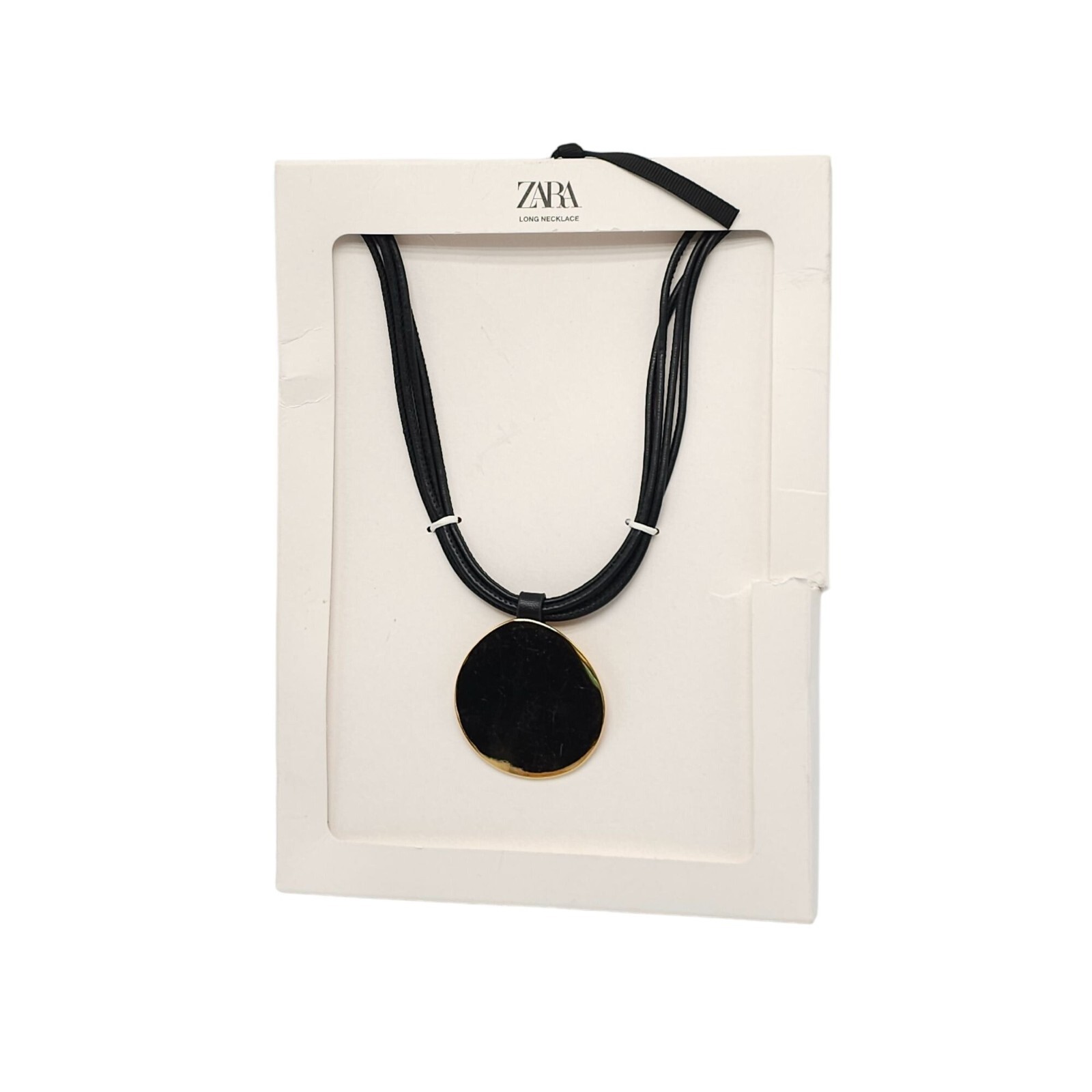 ZARA NEW WOMAN SS24 GOLDEN LEATHER CORD NECKLACE REF:1856/020 | eBay