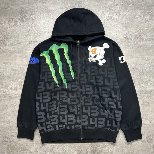 RARE KEN BLOCK #43 DC SHOES FORD MONSTER ENERGY ZIP HOODIE SIZE L