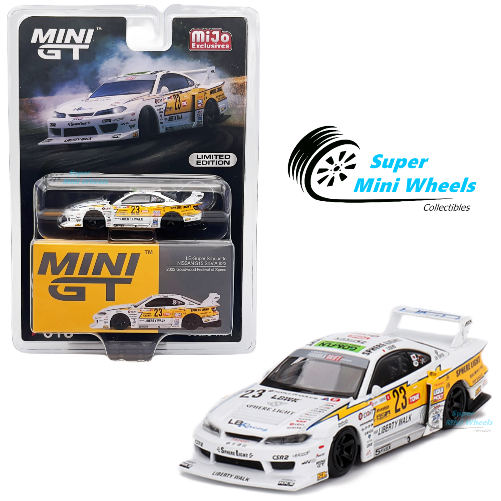 Mini GT 1:64 Nissan LB-Super Silhouette S15 SILVIA #23 Goodwood