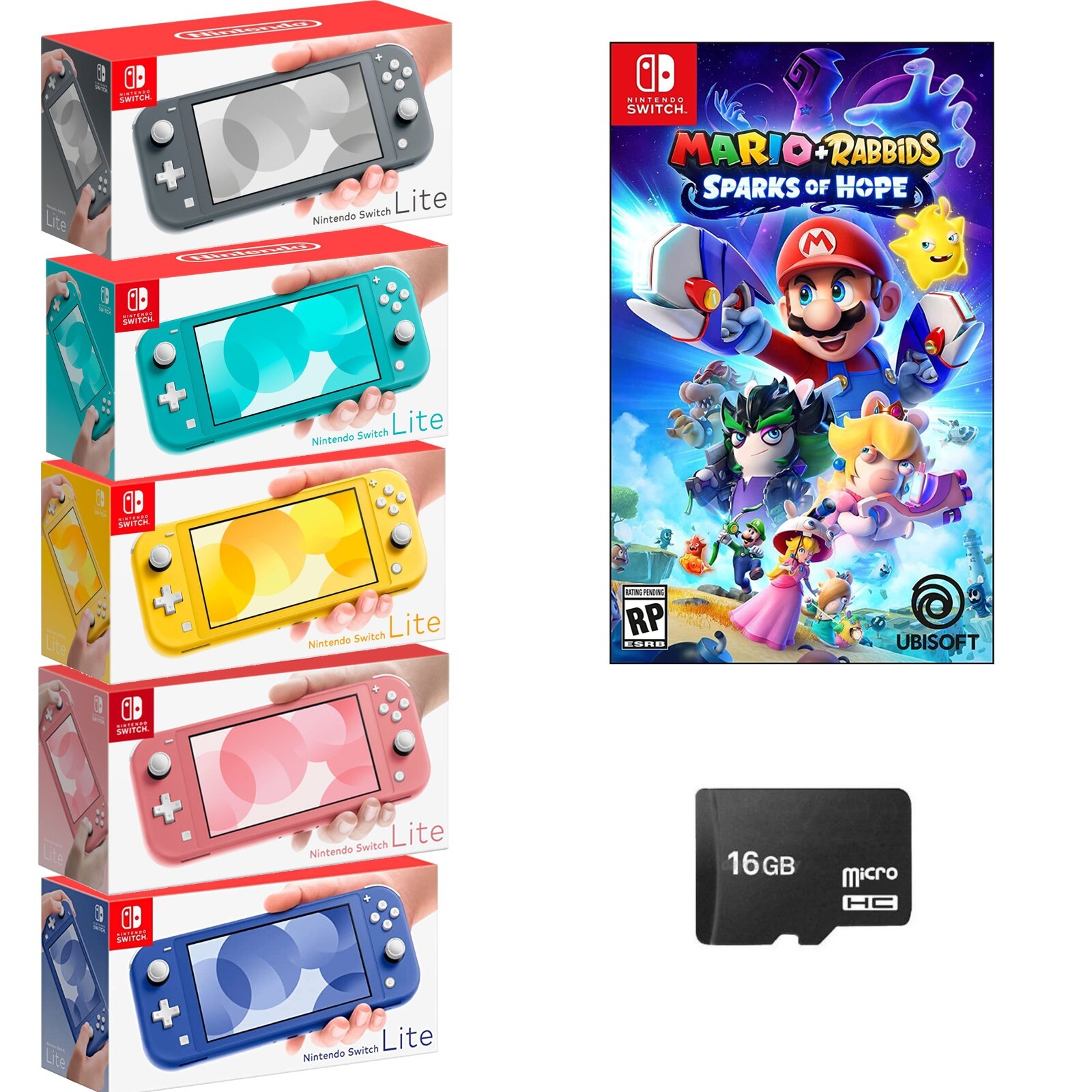 NEW Nintendo Switch Lite + MARIO RABBIDS SPARKS OF HOPE - PICK