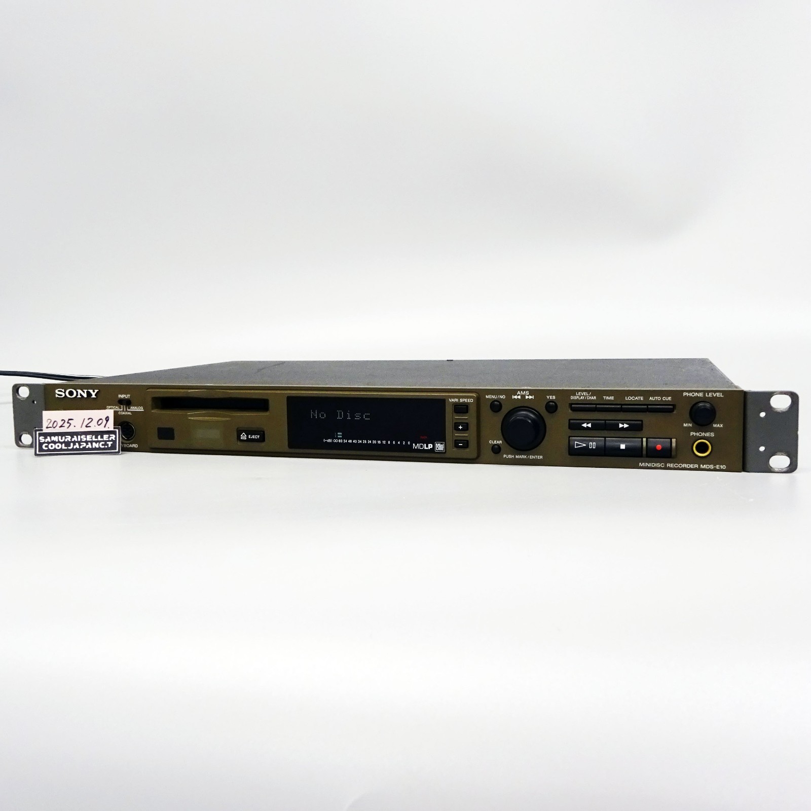 SONY MDS-E10 Professional MD Recorder Player Rack Mount Japan Used