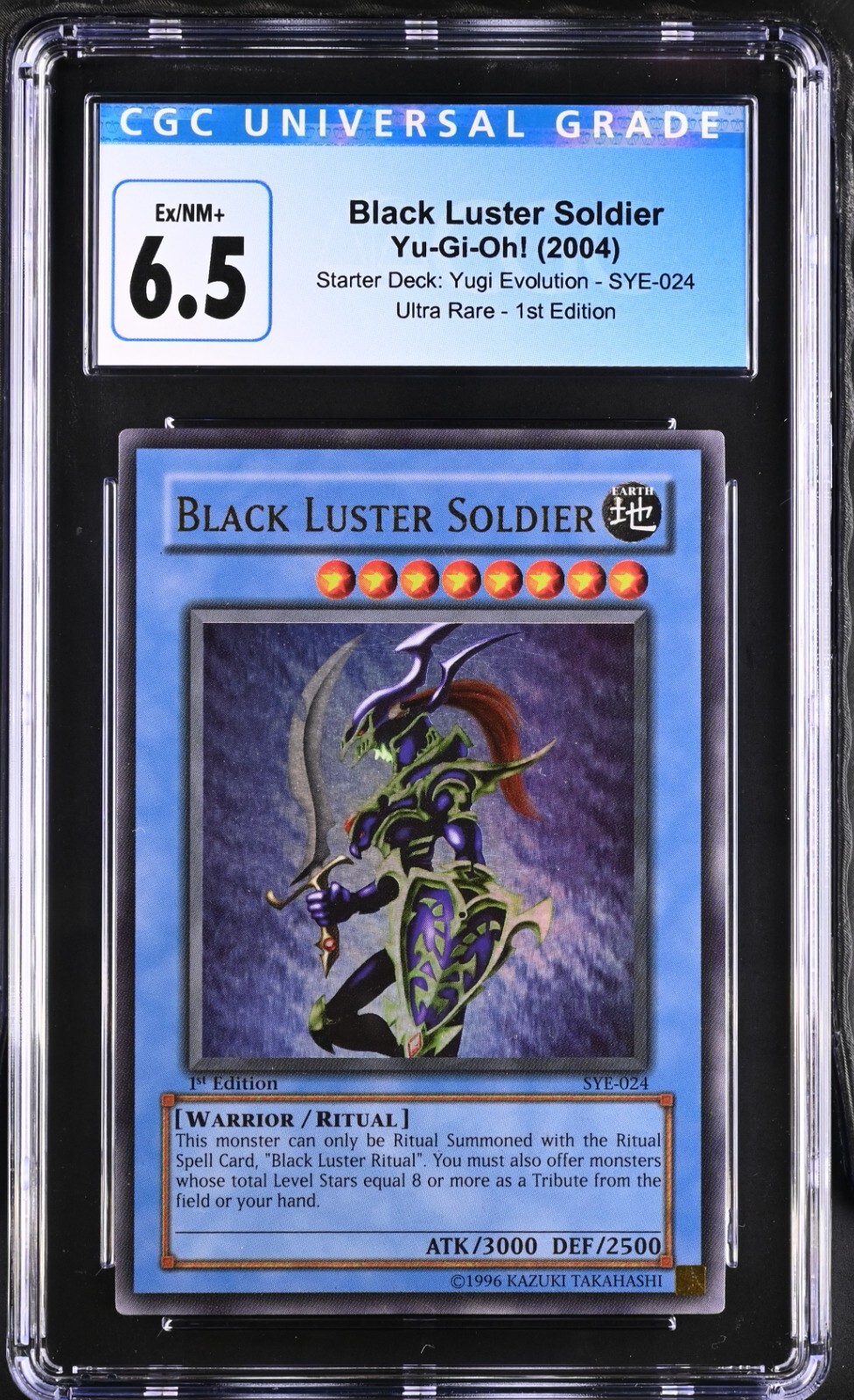CGC Graded 6.5 Black Luster Soldier SYE-024 Yugi 1st Edition Yu-Gi