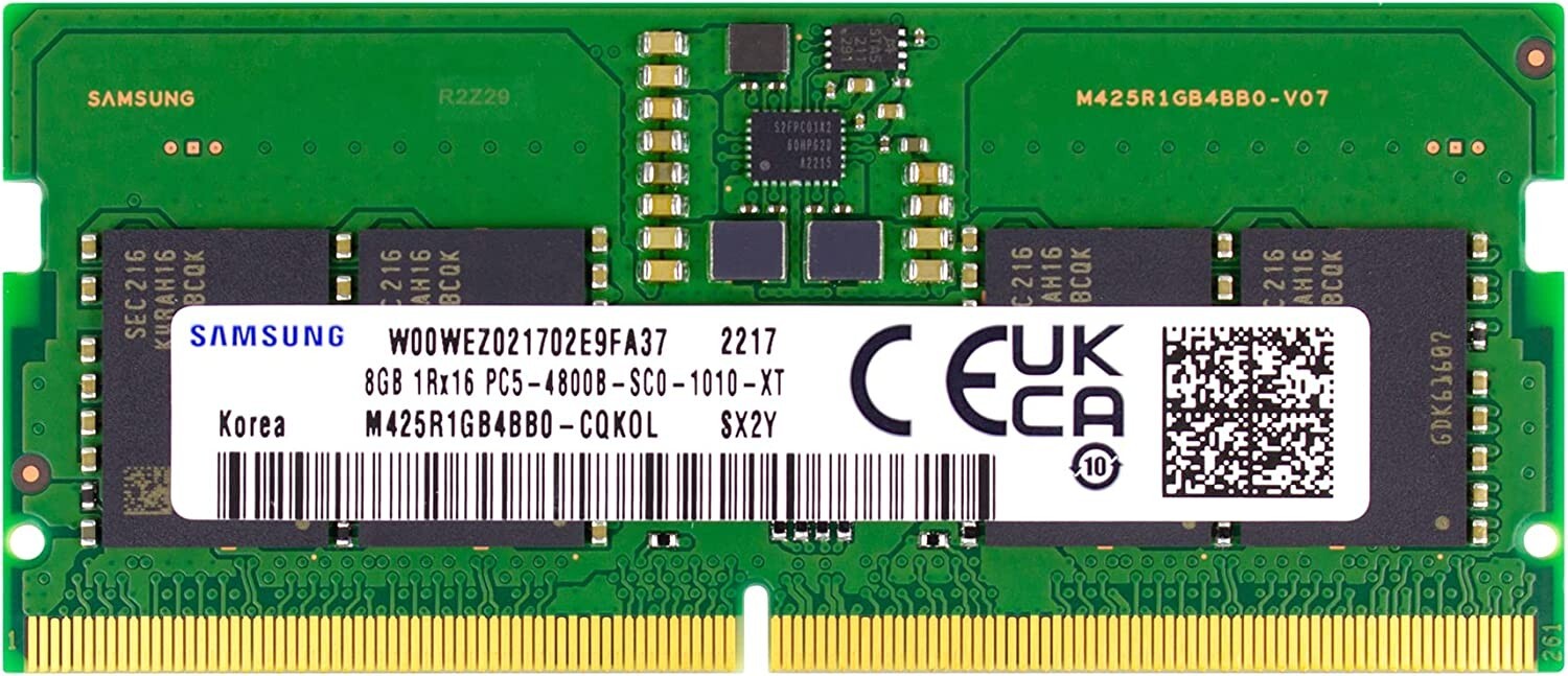 Samsung DDR5 8GB/4800Mhz SODIMM Memory RAM PC5-38400 CL40 1Rx16
