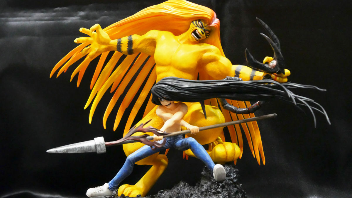 混ぜるな危険の「うしおととら」がコンビでフィギュア化、獣の槍で