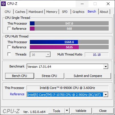 Intel Core i7-10700 CPU-Z Benchmark : r/intel