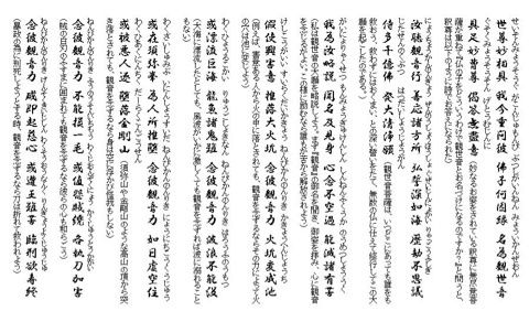 妙法蓮華経観世音菩薩普門品 第二十五』の画像