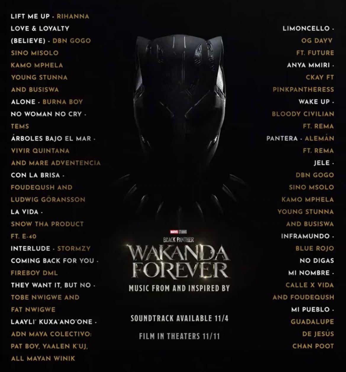 Black panther soundtrack revealed. Guess, we're not getting
