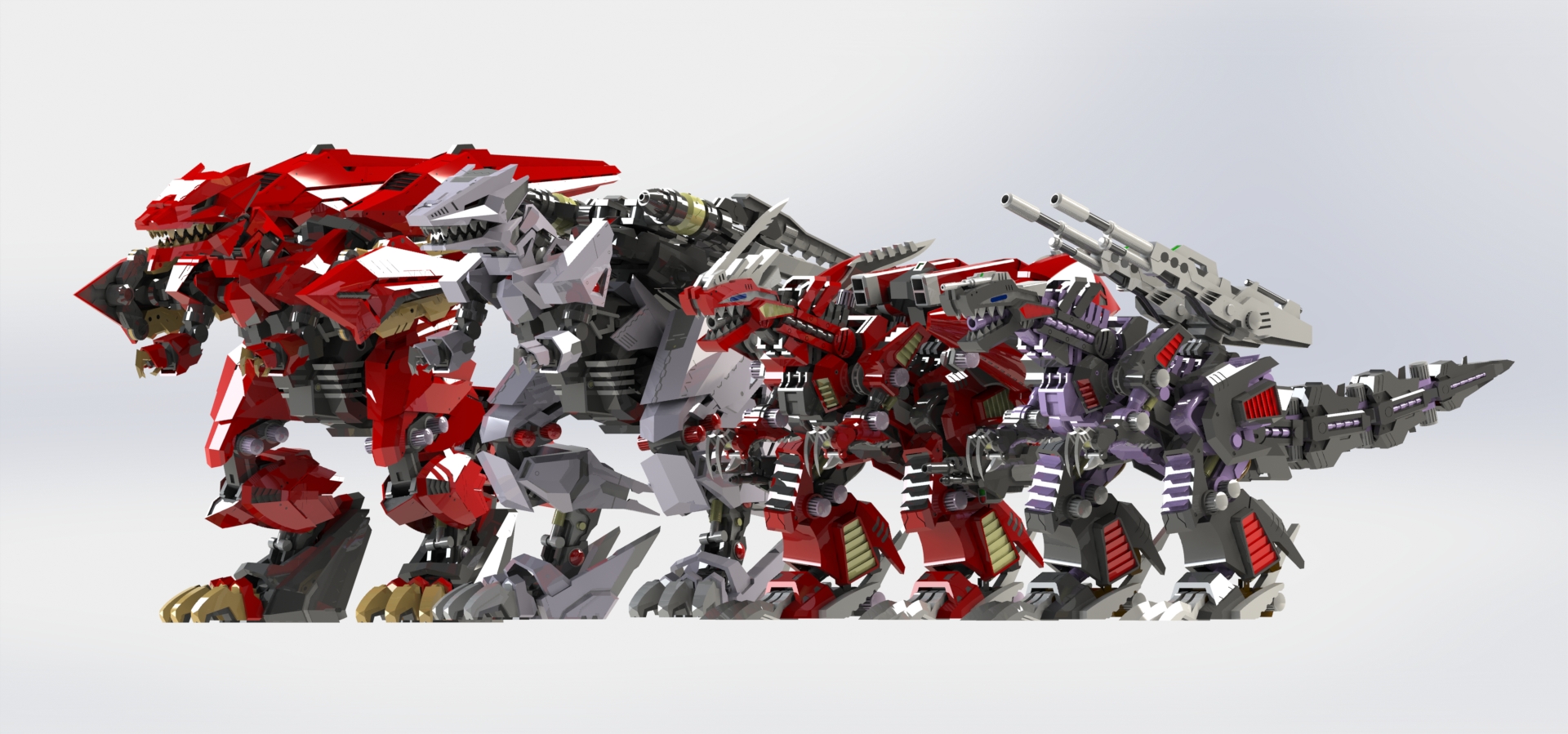 ジェノザウラー、ジェノブレイカー、バーサークフューラー