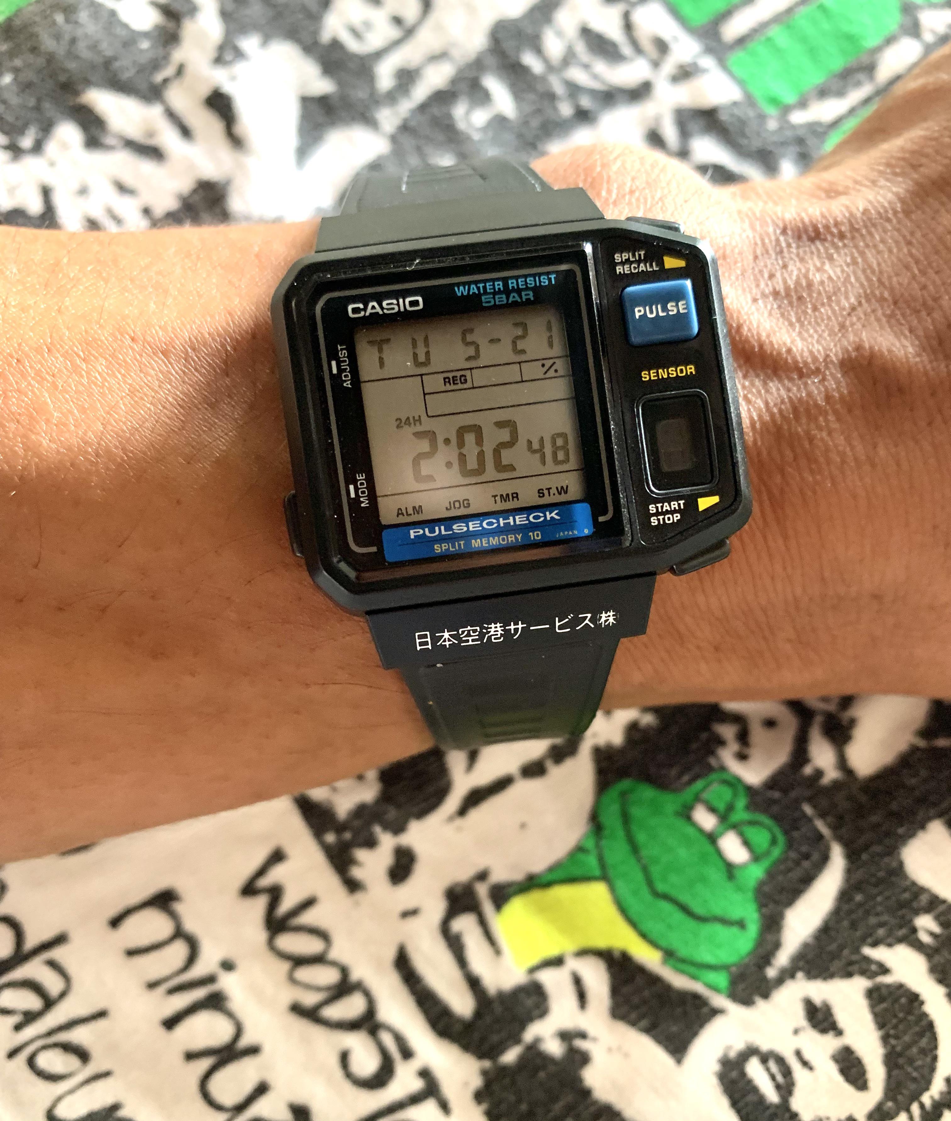 動いた！新しいバッテリーとストラップ、Casio JP-100W！これは、Japan