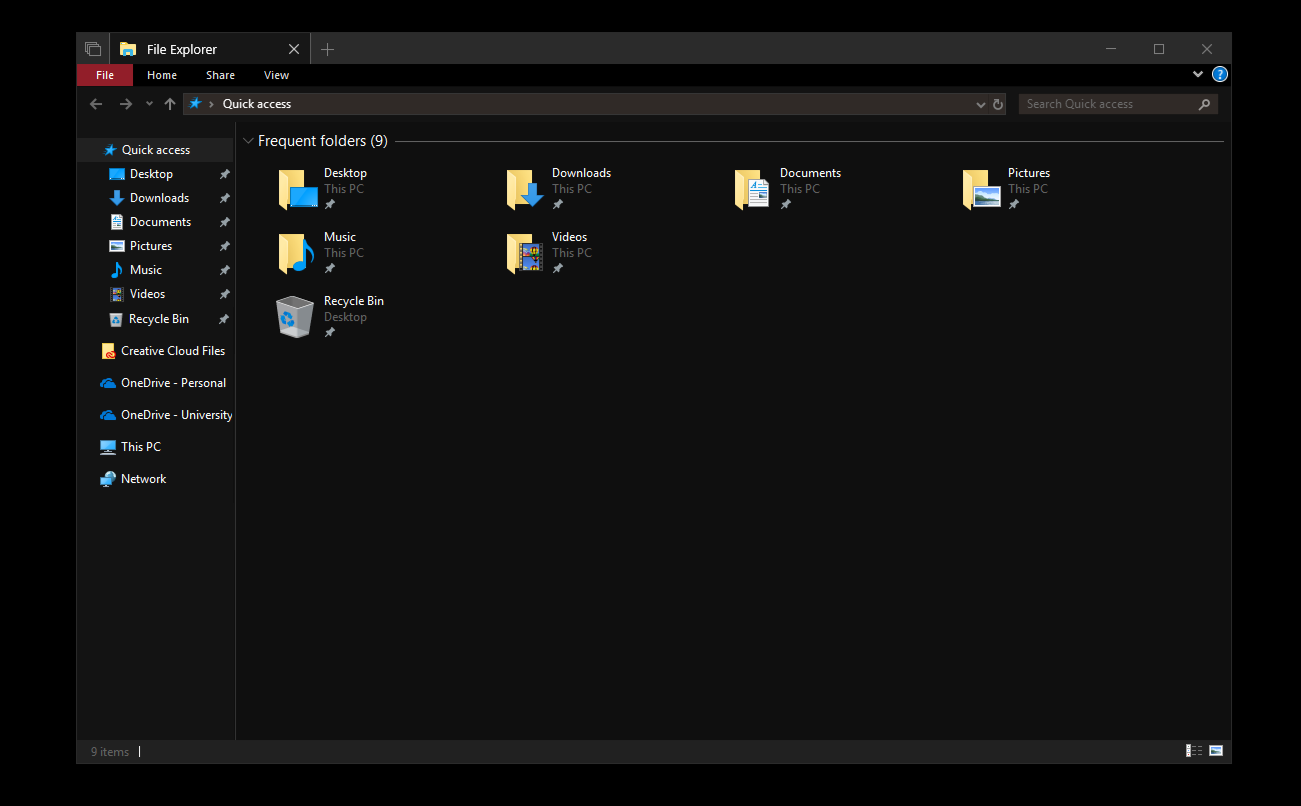 The new Dark File Explorer (17686) isn't 