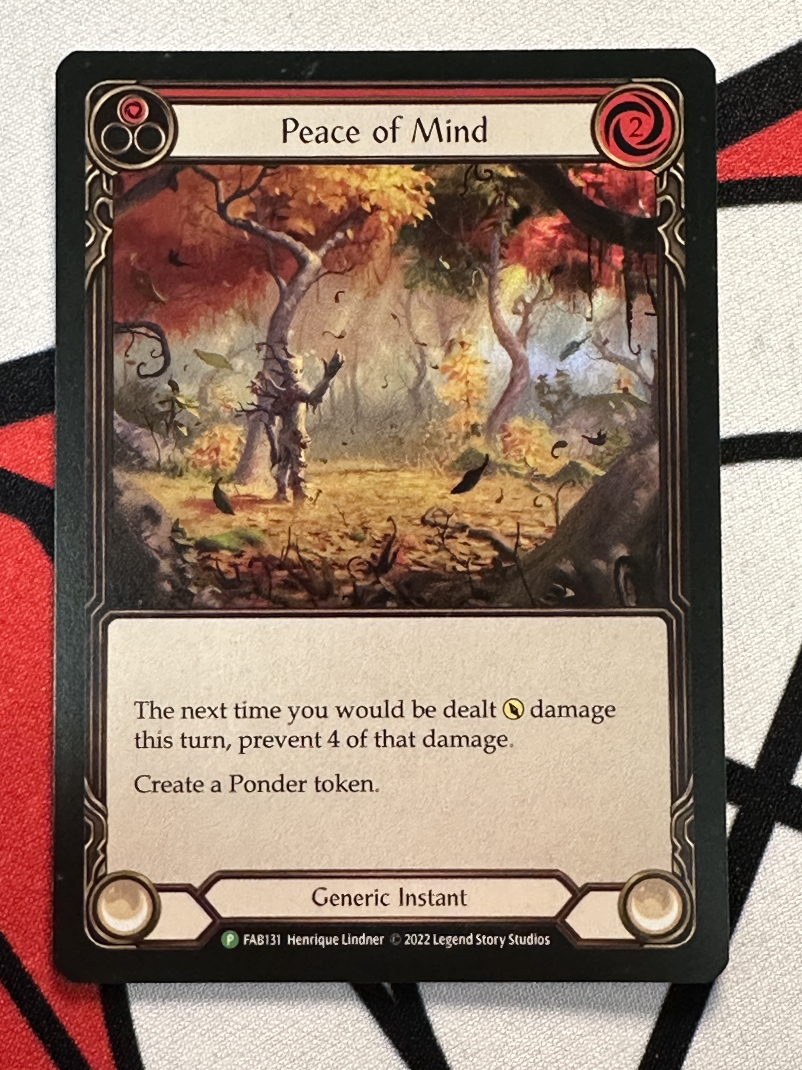 Spoiler | Peace of Mind, via Team Covenant : r/FleshandBloodTCG