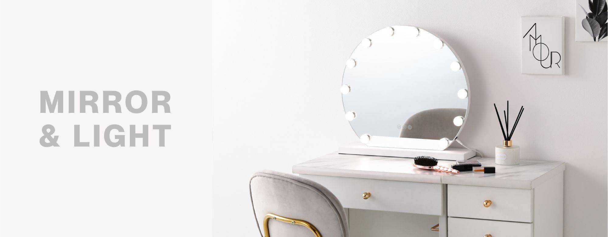 Francfranc エルドラド LED鏡付き エルドラド ハリウッドミラー 2