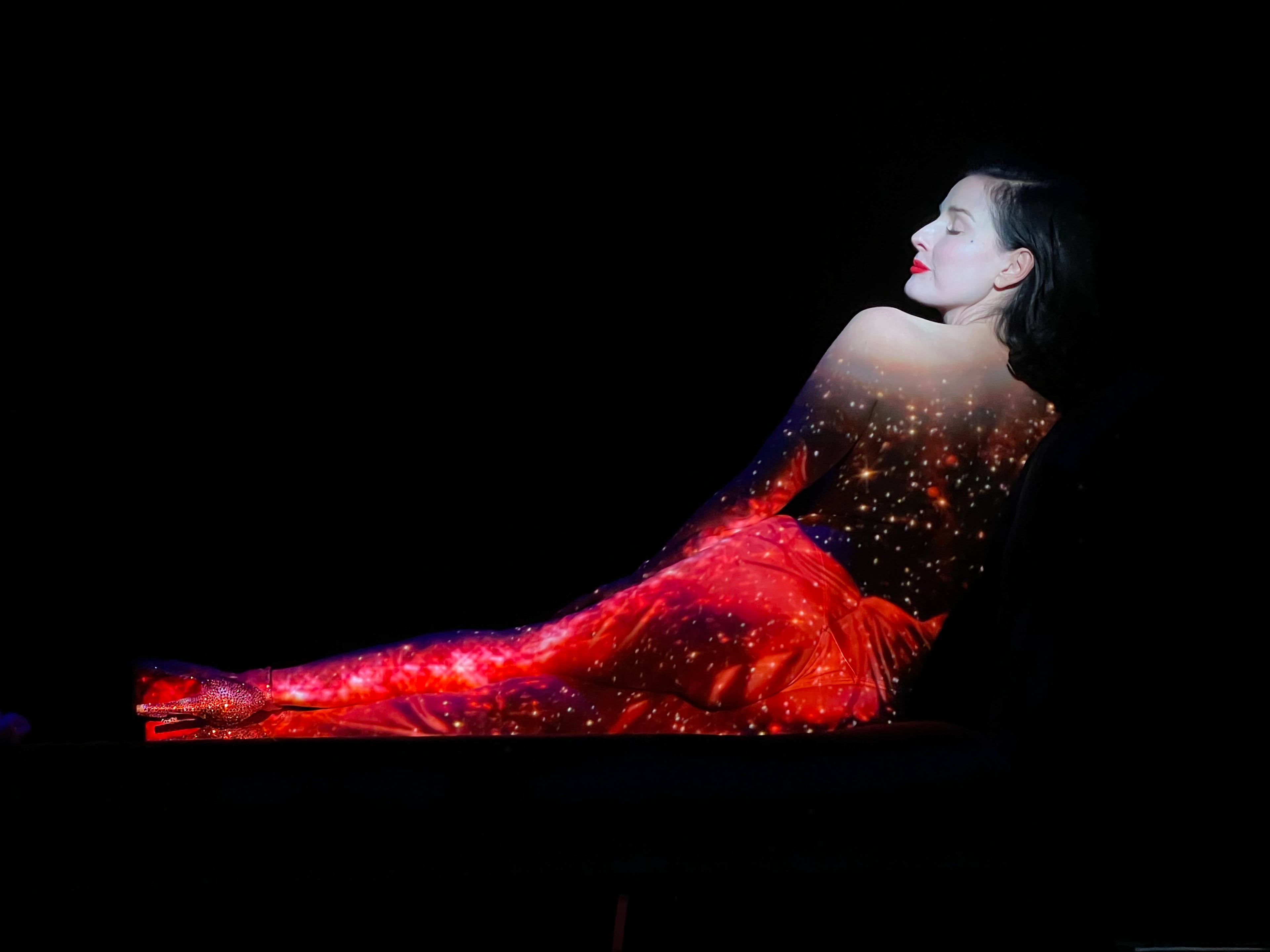 Dita Las Vegas Body Projection Mapping Undressed Performance