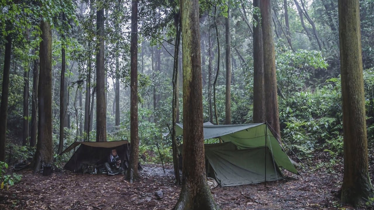 軍幕キャンプ九州のみなさんと雨キャンプ【DDタープ・KALINCOタープ
