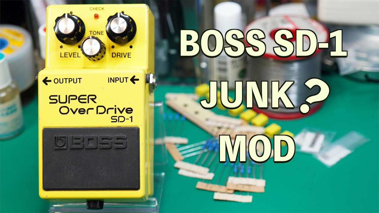 BOSS SD-1 MOD Replace resistors and capacitors - YouTube